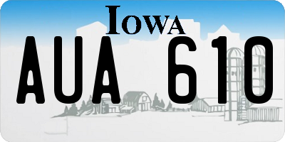 IA license plate AUA610