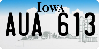 IA license plate AUA613