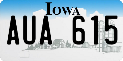 IA license plate AUA615