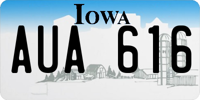 IA license plate AUA616