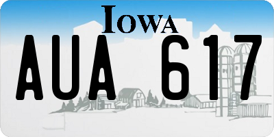 IA license plate AUA617