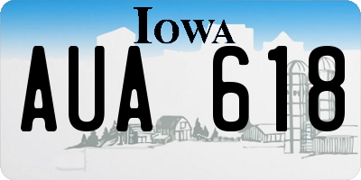 IA license plate AUA618