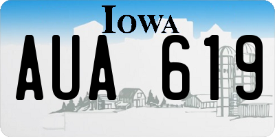 IA license plate AUA619