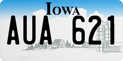 IA license plate AUA621