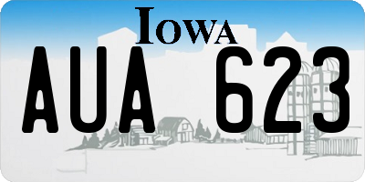 IA license plate AUA623