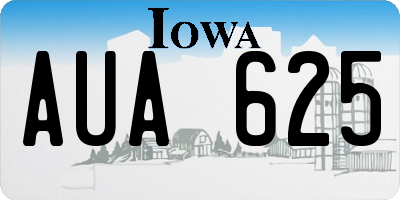 IA license plate AUA625