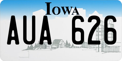 IA license plate AUA626