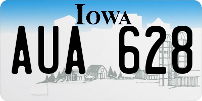 IA license plate AUA628