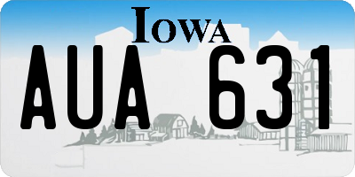 IA license plate AUA631