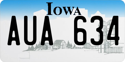 IA license plate AUA634