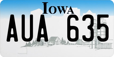 IA license plate AUA635