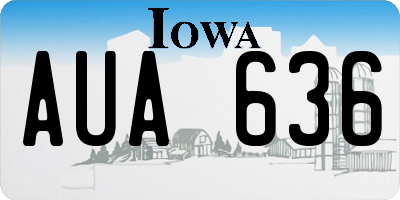 IA license plate AUA636