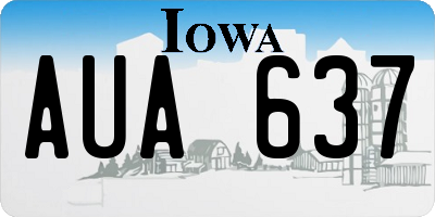 IA license plate AUA637