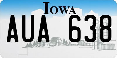 IA license plate AUA638