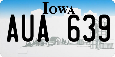 IA license plate AUA639