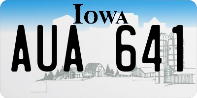 IA license plate AUA641