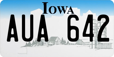 IA license plate AUA642