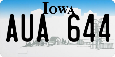 IA license plate AUA644