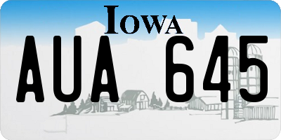 IA license plate AUA645