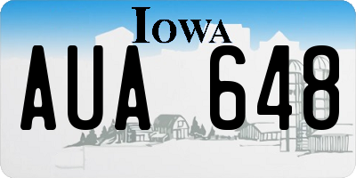 IA license plate AUA648