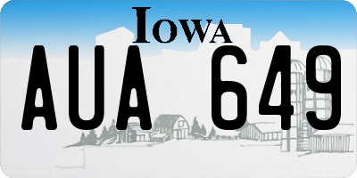 IA license plate AUA649