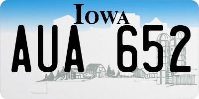 IA license plate AUA652