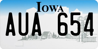 IA license plate AUA654