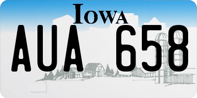 IA license plate AUA658