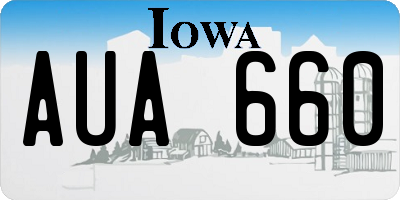 IA license plate AUA660
