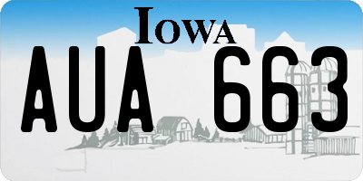 IA license plate AUA663