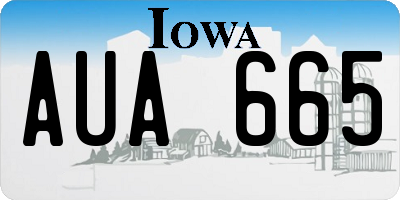 IA license plate AUA665