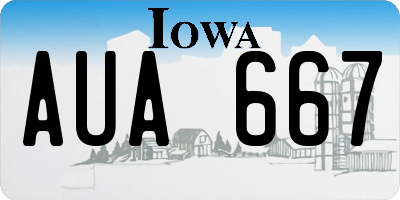 IA license plate AUA667