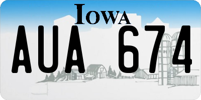 IA license plate AUA674
