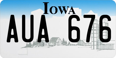 IA license plate AUA676