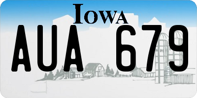 IA license plate AUA679