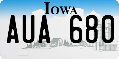 IA license plate AUA680