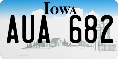 IA license plate AUA682
