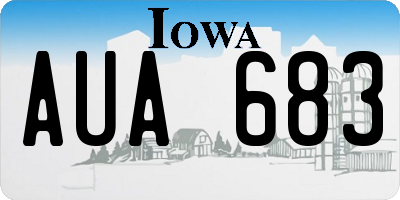 IA license plate AUA683