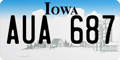 IA license plate AUA687