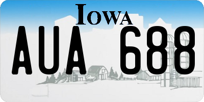 IA license plate AUA688