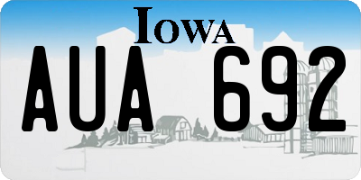 IA license plate AUA692