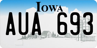 IA license plate AUA693