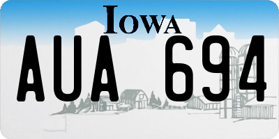 IA license plate AUA694
