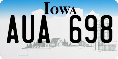 IA license plate AUA698