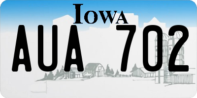 IA license plate AUA702