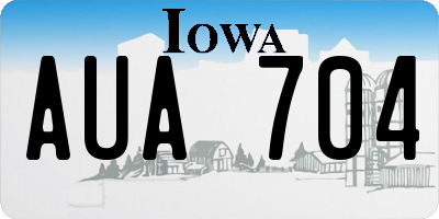 IA license plate AUA704