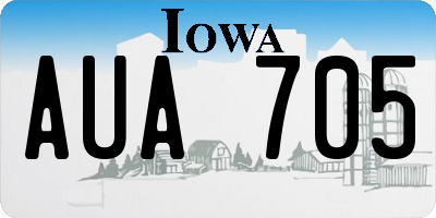 IA license plate AUA705