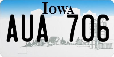 IA license plate AUA706