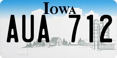 IA license plate AUA712
