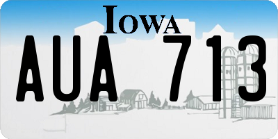 IA license plate AUA713